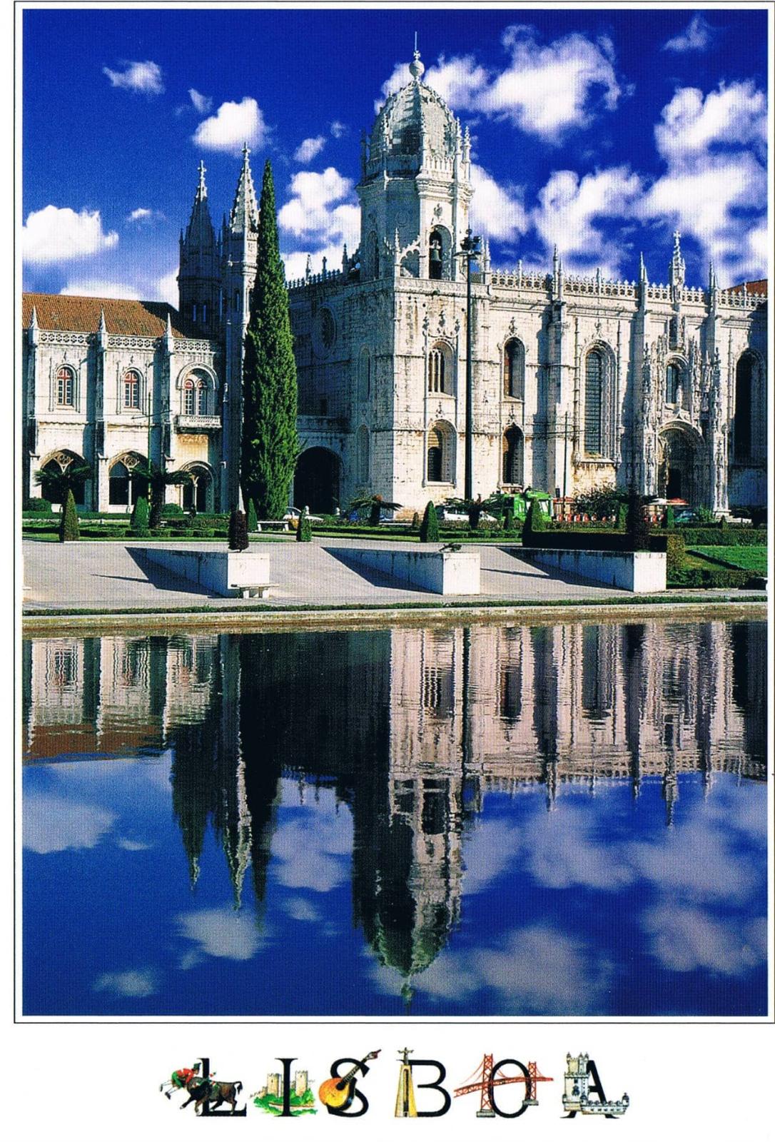 Jerónimos Monastery Church and Reflecting Pool Lisbon Premium Postcard