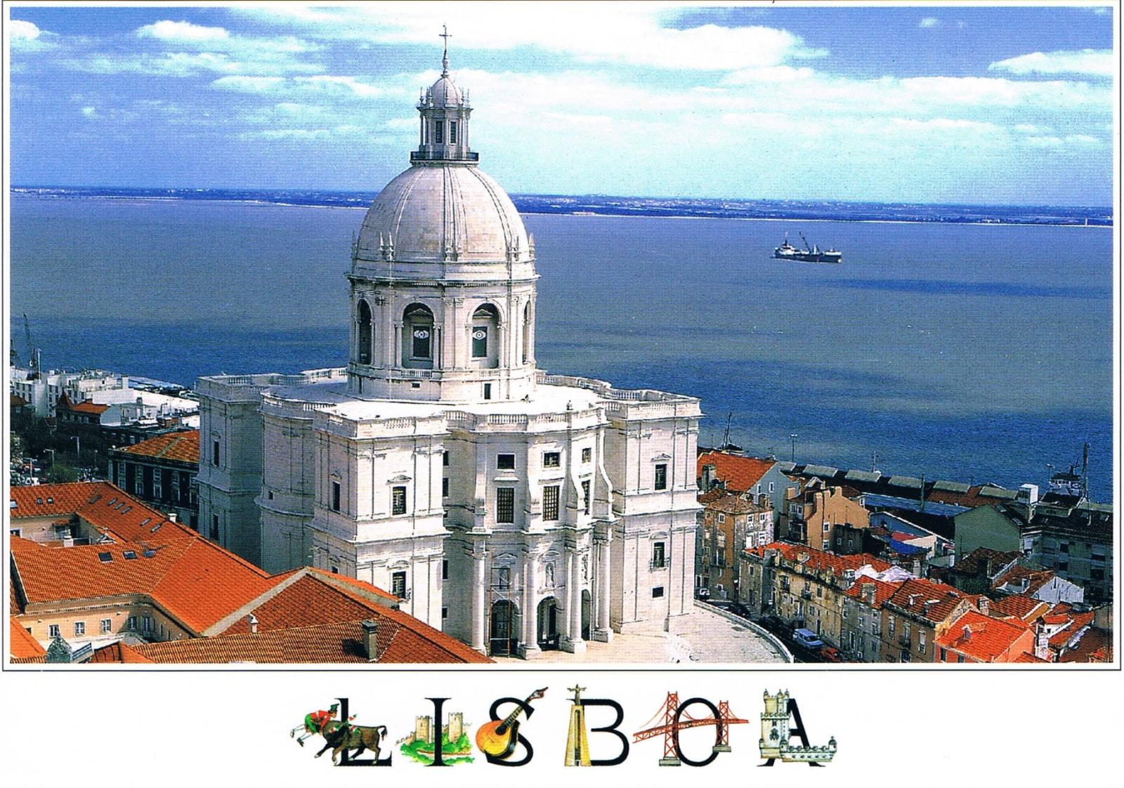 National Pantheon and Tagus River Lisbon Premium Postcard