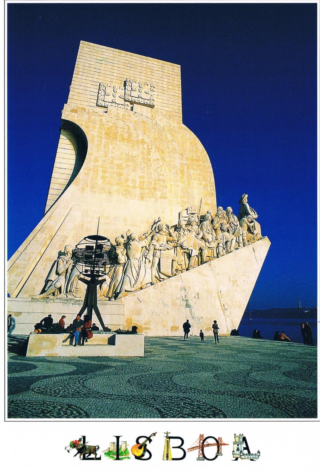 Monument to the Discoveries Belém Vertical View Premium Postcard