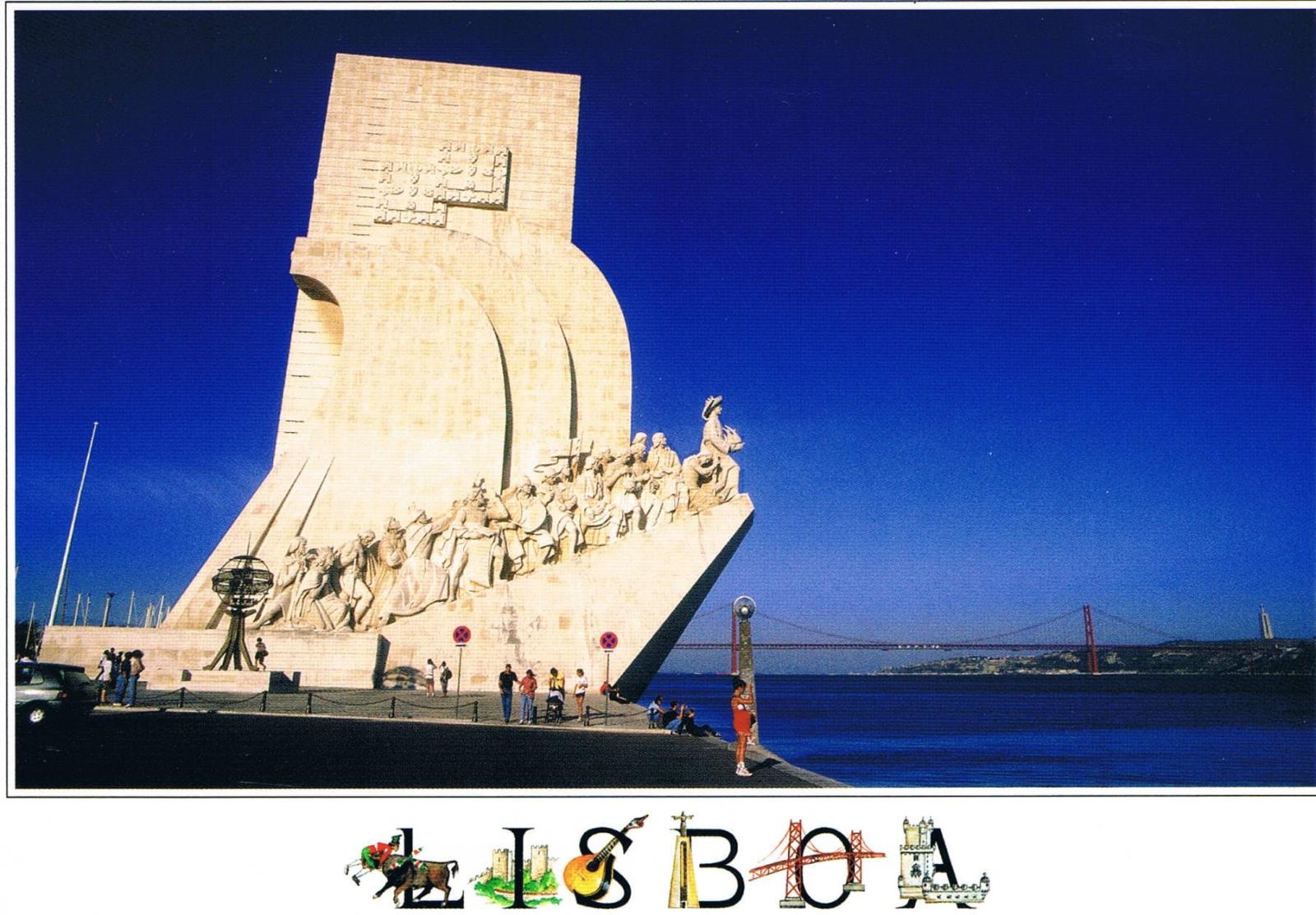 Monument to the Discoveries Belém in Daylight Premium Postcard