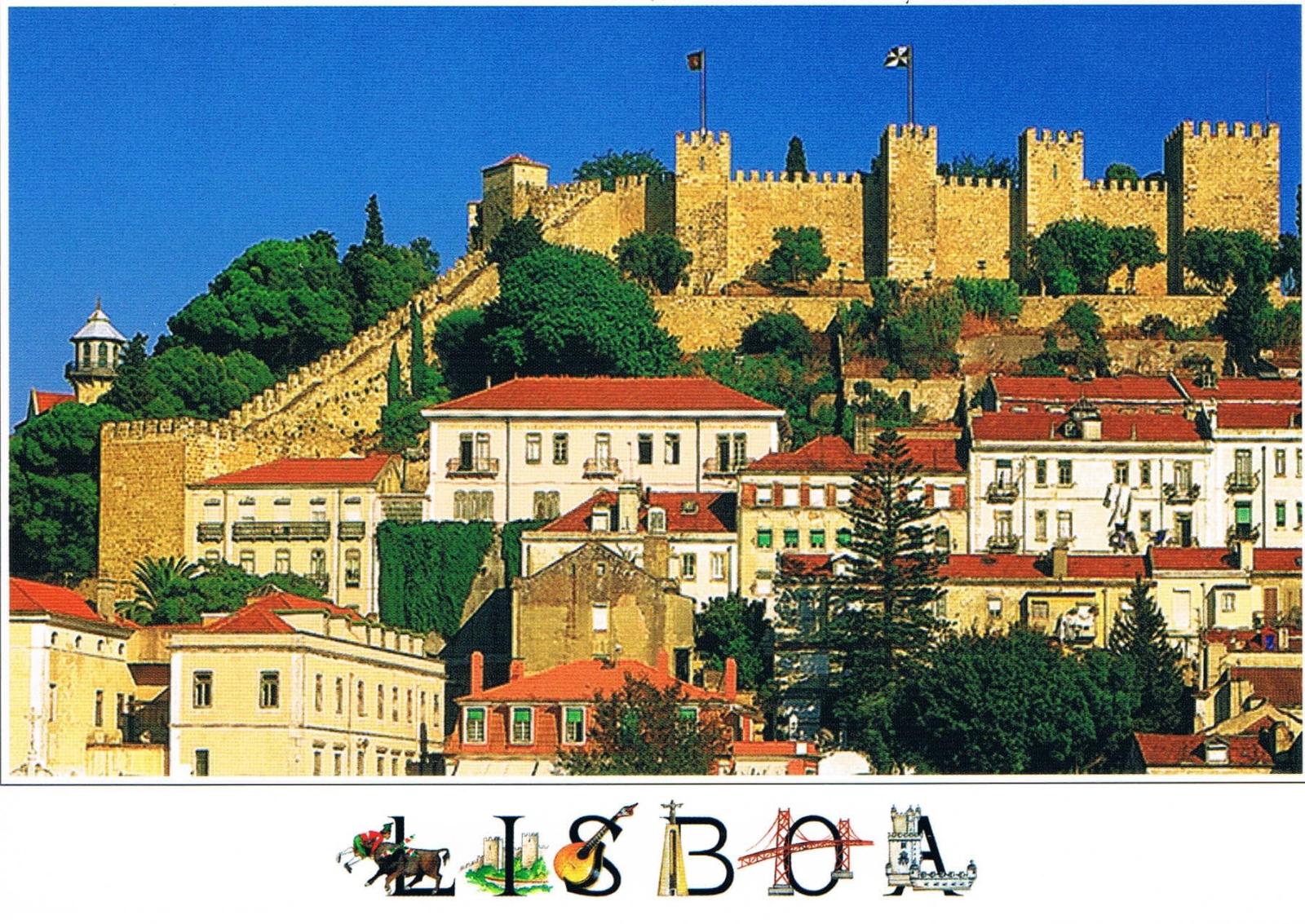 São Jorge Castle and Lisbon Rooftops Premium Postcard