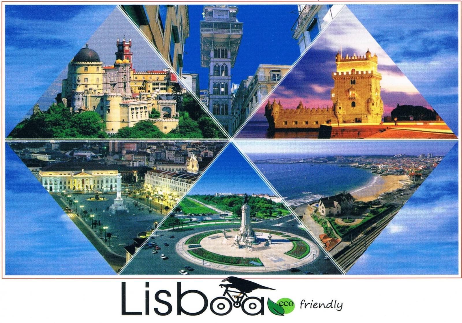 Lisbon Eco-Friendly Landmarks and City Views Premium Postcard