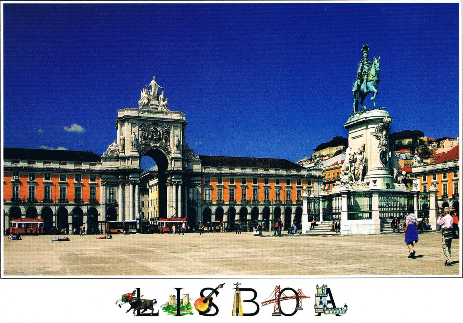 Commerce Square Lisbon Rua Augusta Arch Premium Postcard
