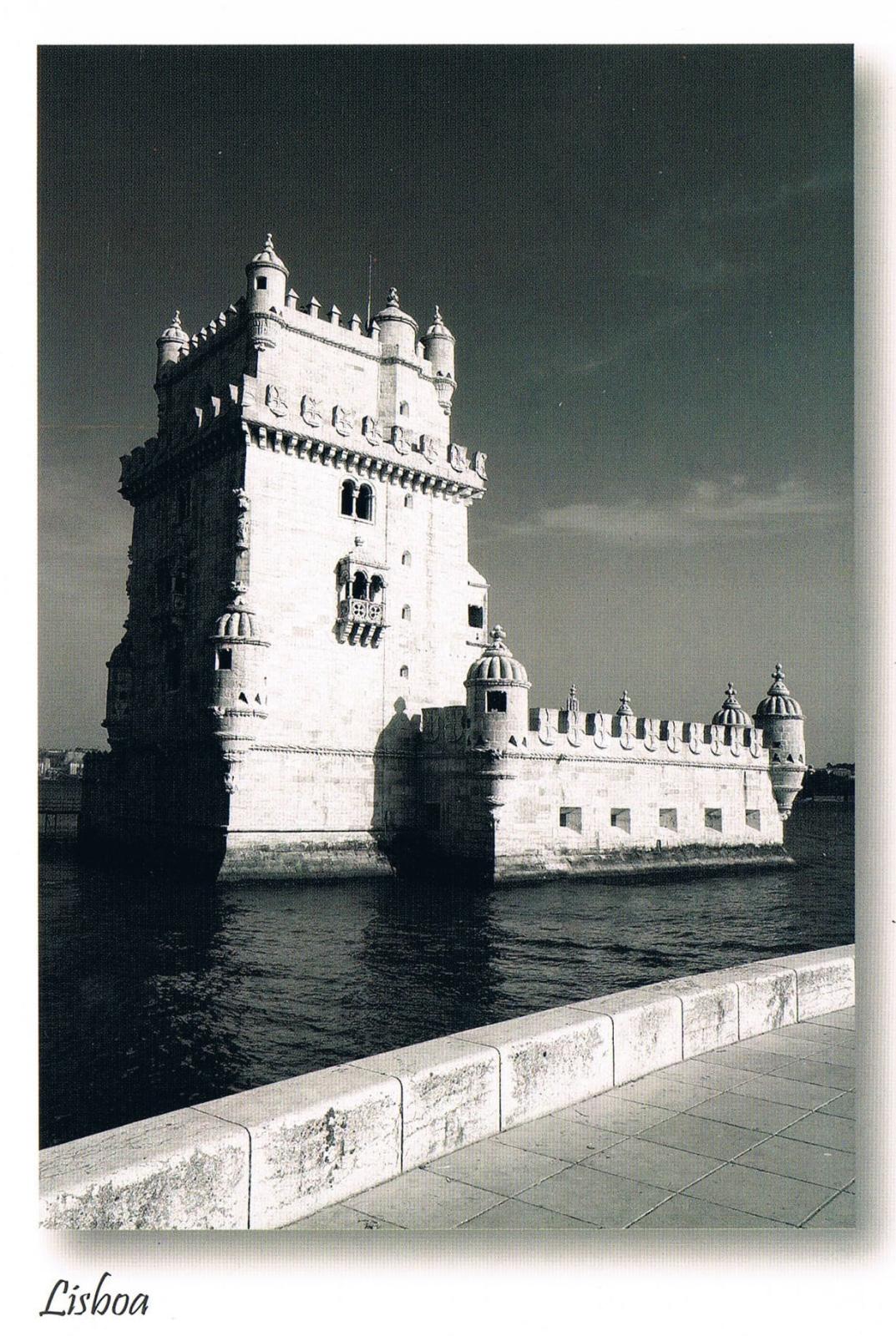 Belém Tower Lisbon Black-and-White Premium Postcard