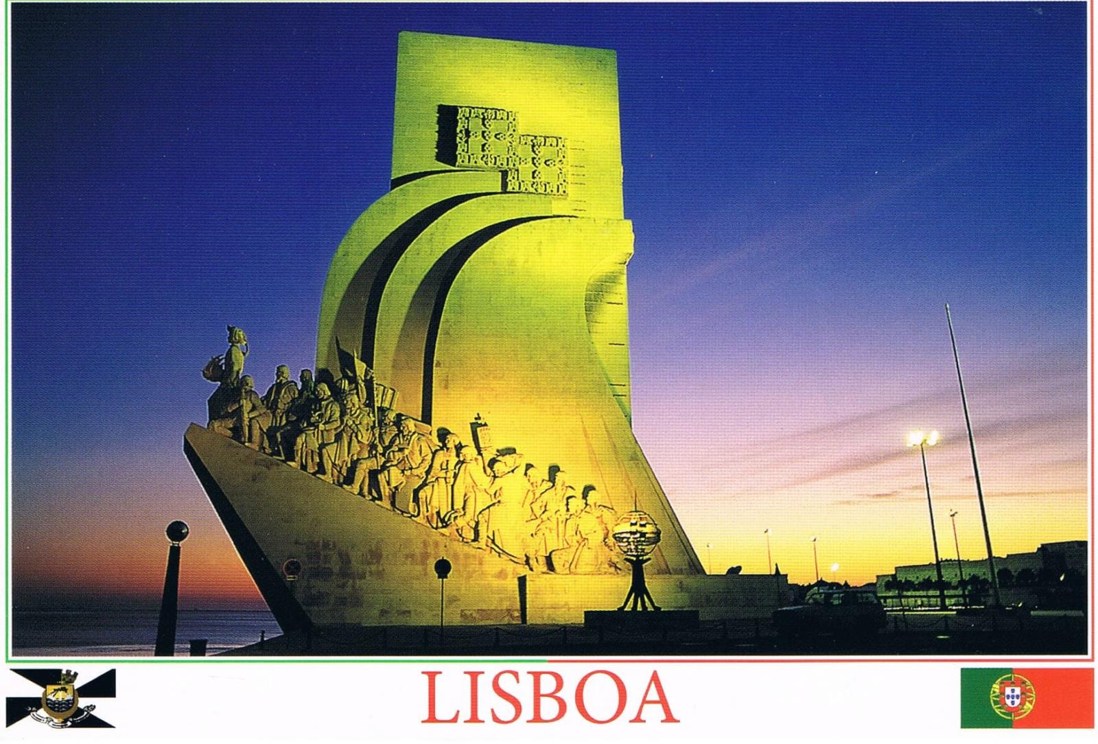 Monument to the Discoveries Lisbon at Sunset Premium Postcard