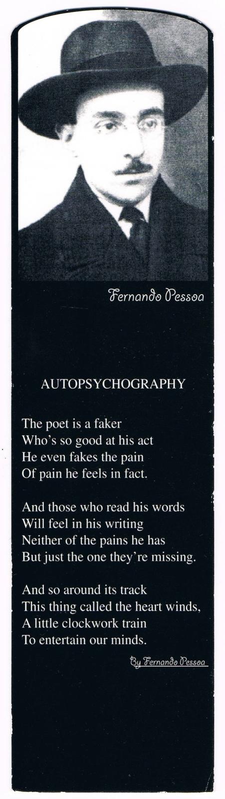 Fernando Pessoa Portrait and Autopsychography Premium Paper Bookmark