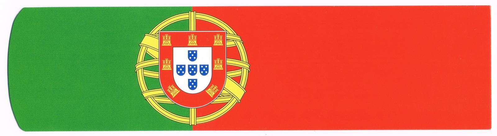 Portuguese Flag Horizontal Premium Paper Bookmark