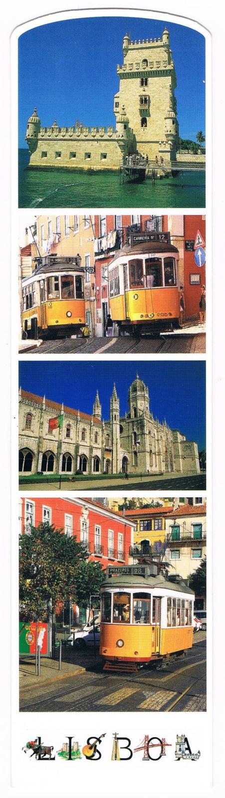 Belém Tower, Jerónimos and Lisbon Trams Premium Paper Bookmark