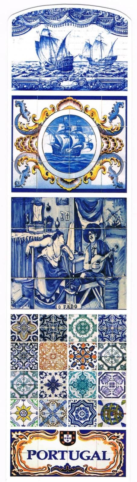 Portuguese Maritime Tiles Premium Paper Bookmark