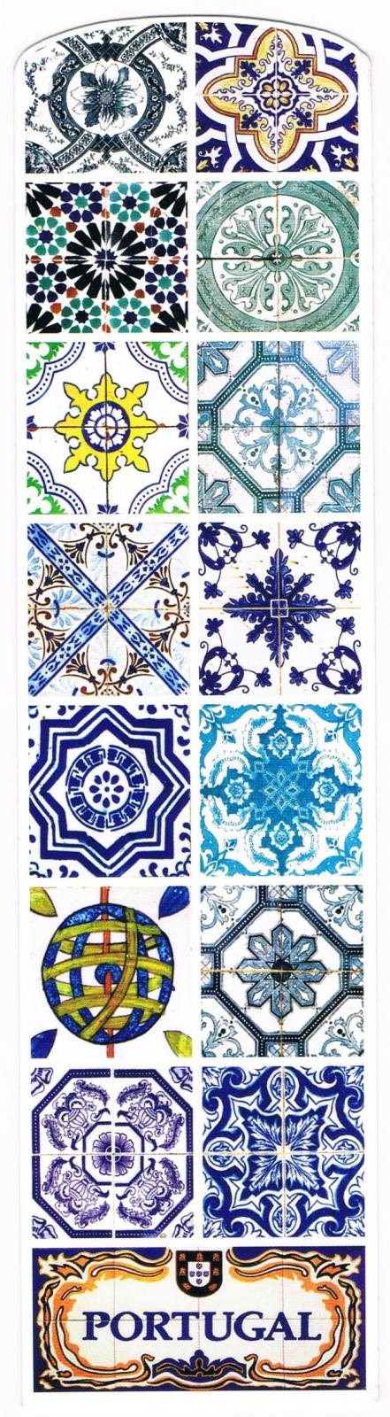 Portuguese Azulejo Patterns Premium Paper Bookmark