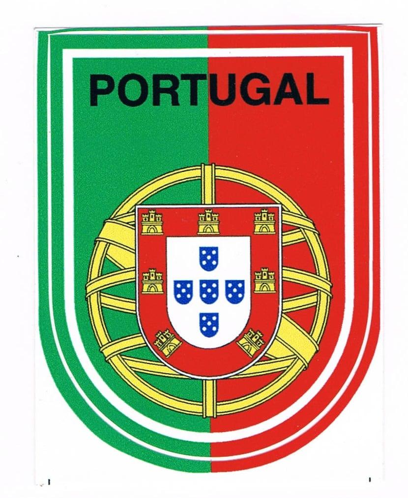 Portugal Flag and Coat of Arms Shield Sticker