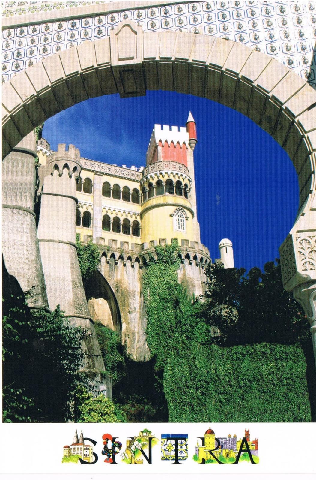 Pena Palace Ornate Arch and Towers Sintra Premium Postcard