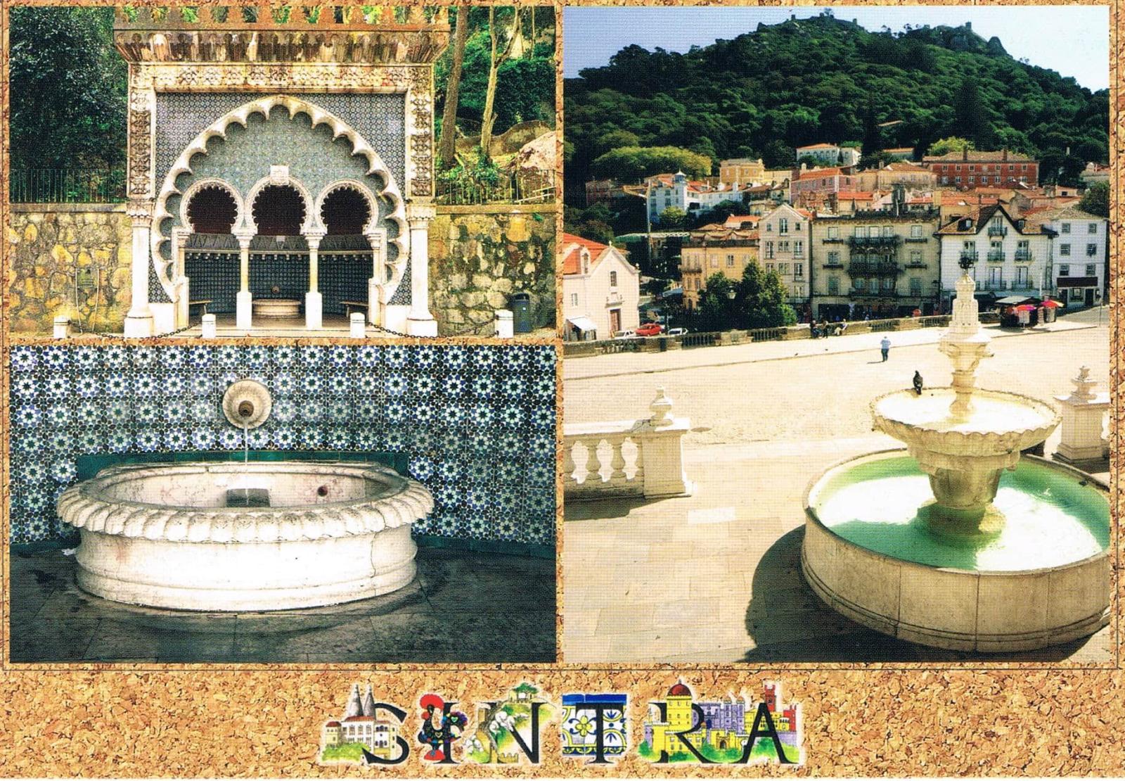 Sintra Historic Fountains and Town Square Premium Postcard
