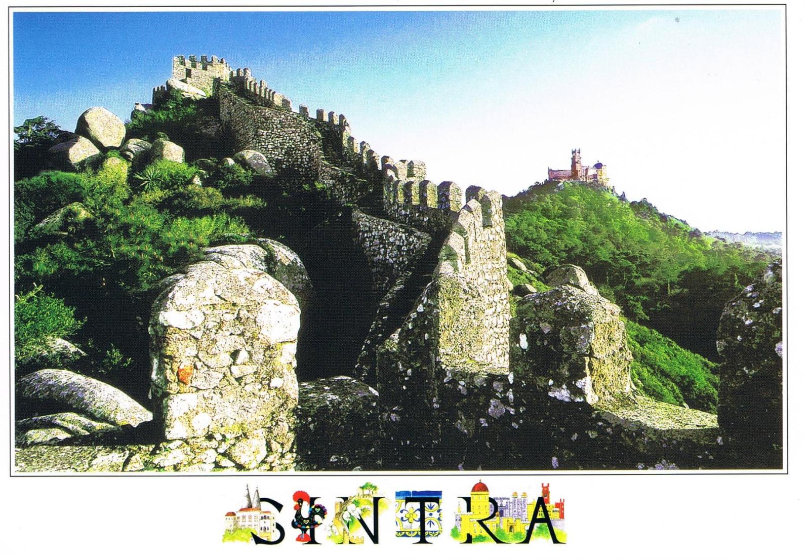 Moorish Castle Walls Sintra Premium Postcard