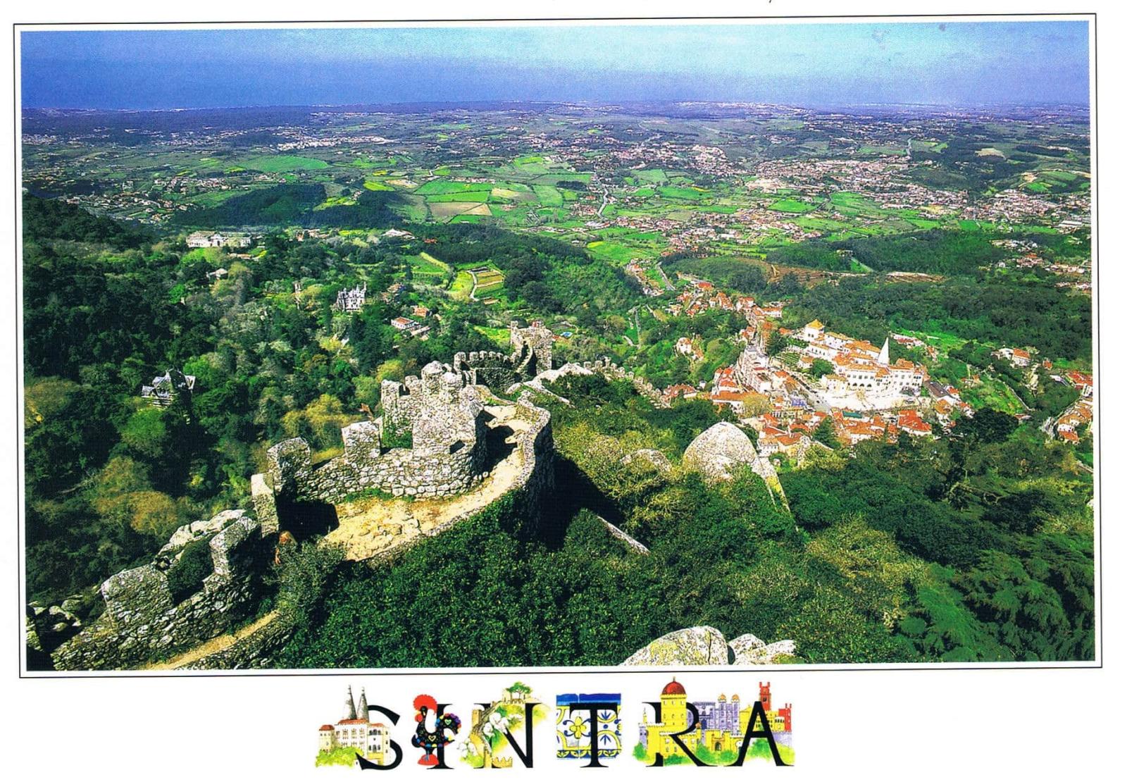 Sintra Landscape from Moorish Castle Premium Postcard