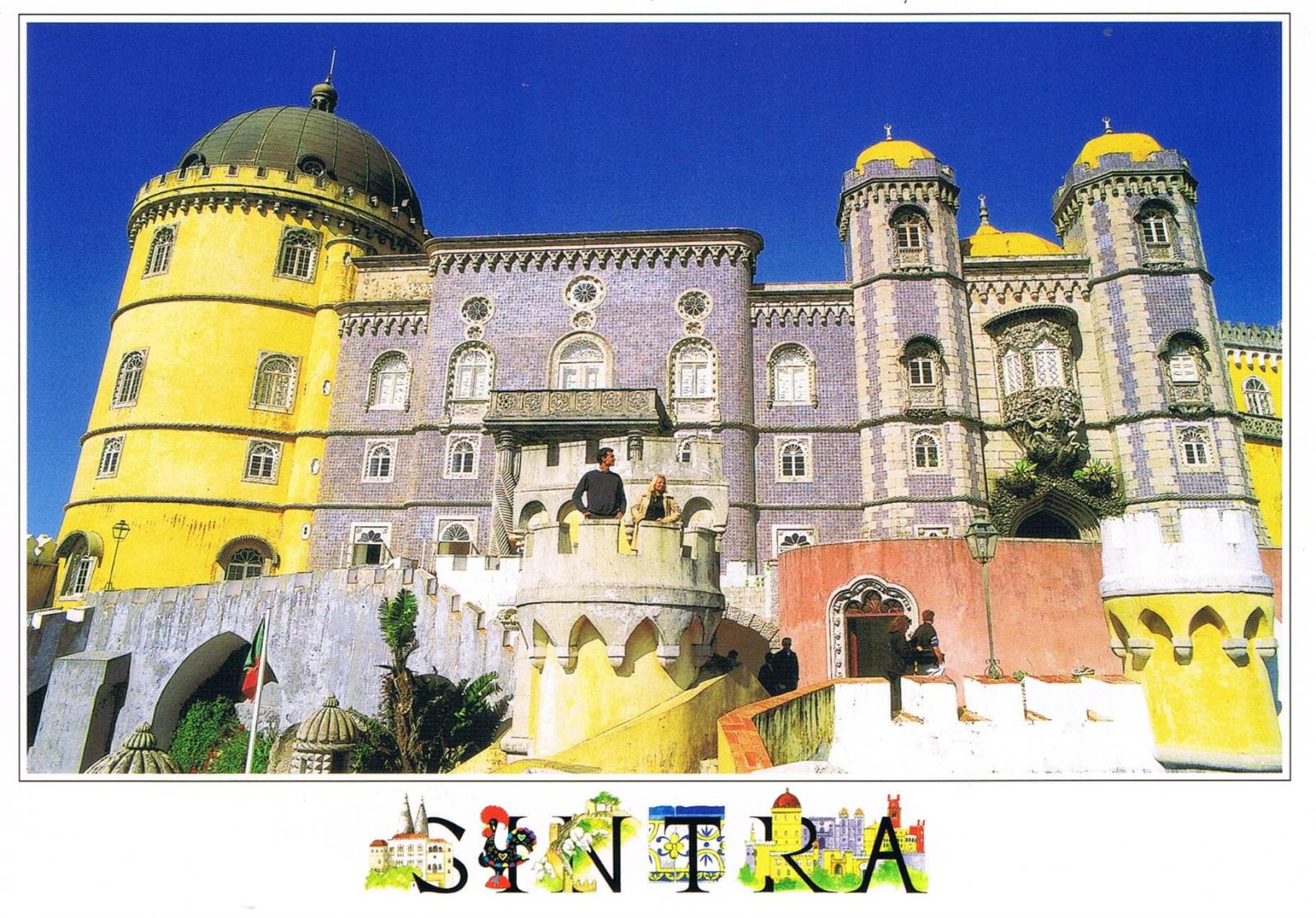 Pena Palace Colourful Façade Sintra Premium Postcard