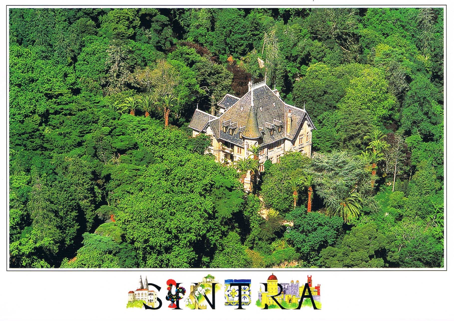 Sintra Mountain Forest Chalet Premium Postcard