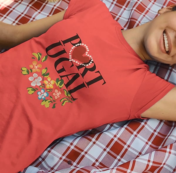 Portugal Floral Heart Women's T-Shirt