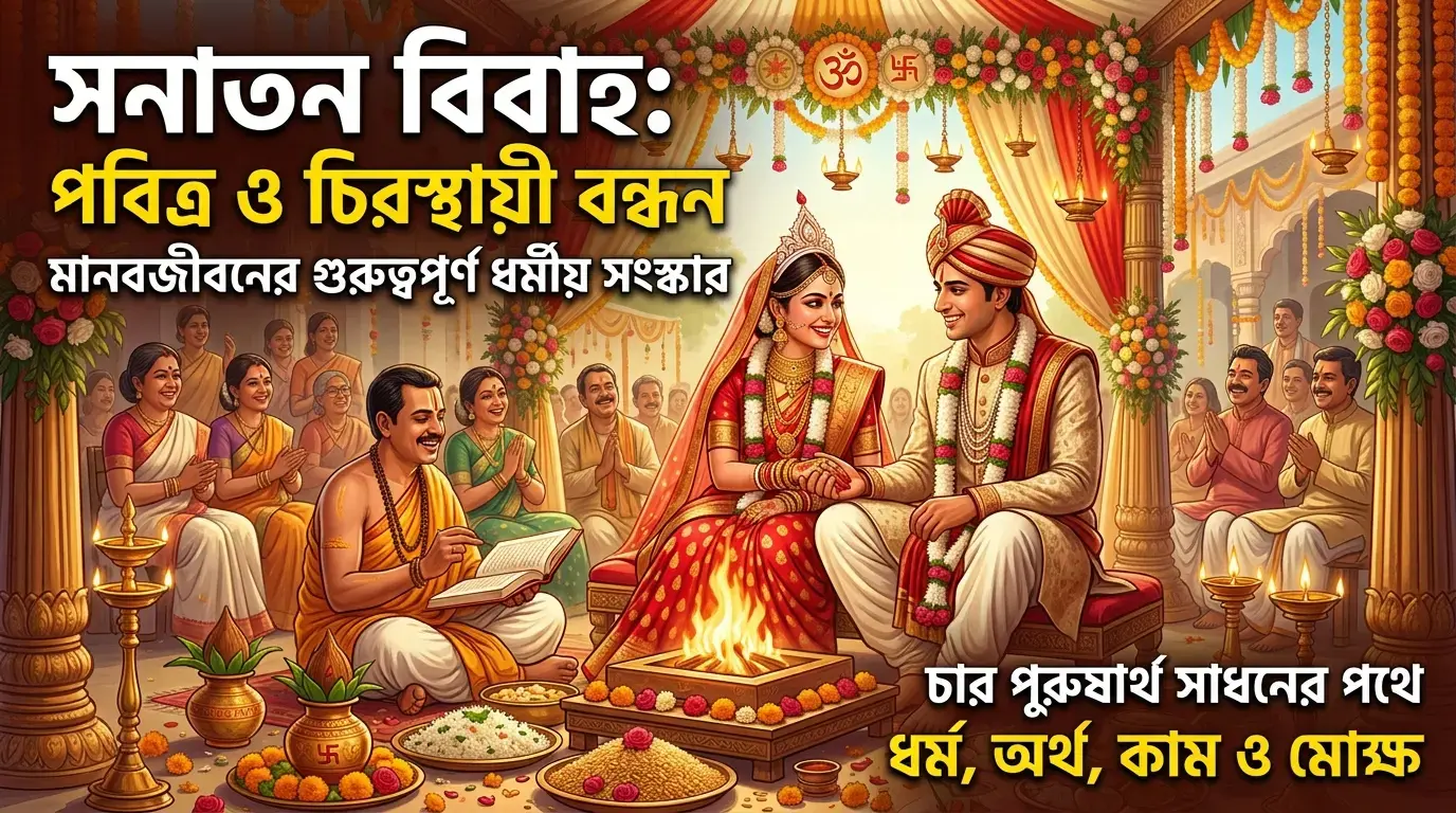 সনাতন ধর্ম মতে বিবাহ (হিন্দু ধর্মে বিবাহ) মানবজীবনের এক অত্যন্ত গুরুত্বপূর্ণ ও…