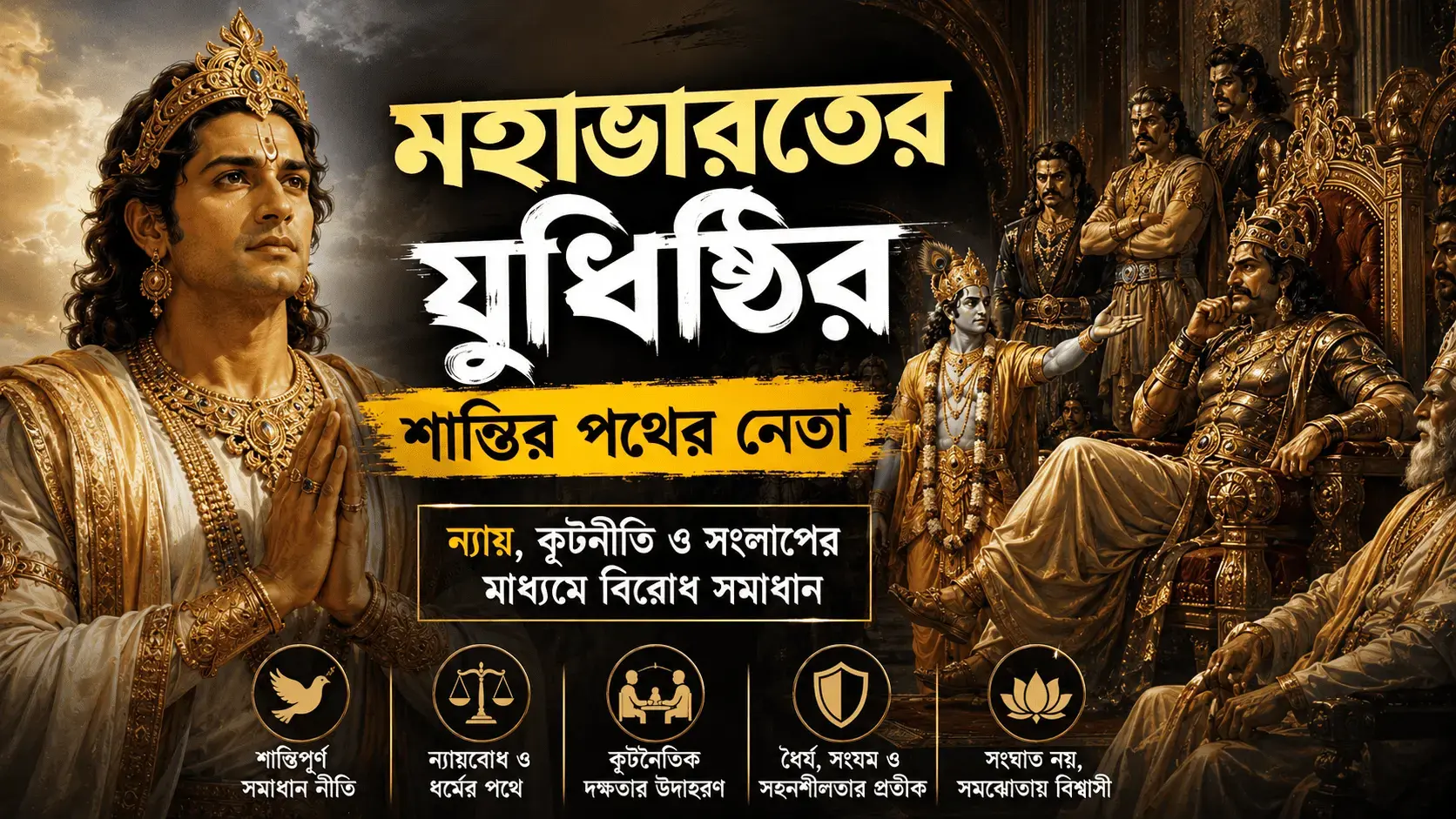 বিরোধ নিষ্পত্তিতে যুধিষ্ঠিরের শান্তিপূর্ণ সমাধান নীতি আন্তর্জাতিক রাজনীতিতে কতটা কার্যকর?