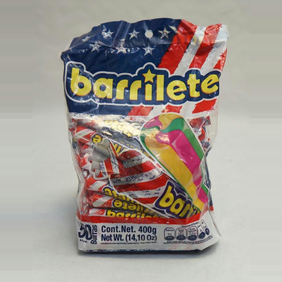 Barrilete Fruit Chewy Candy Bars 400g (50 Bars)