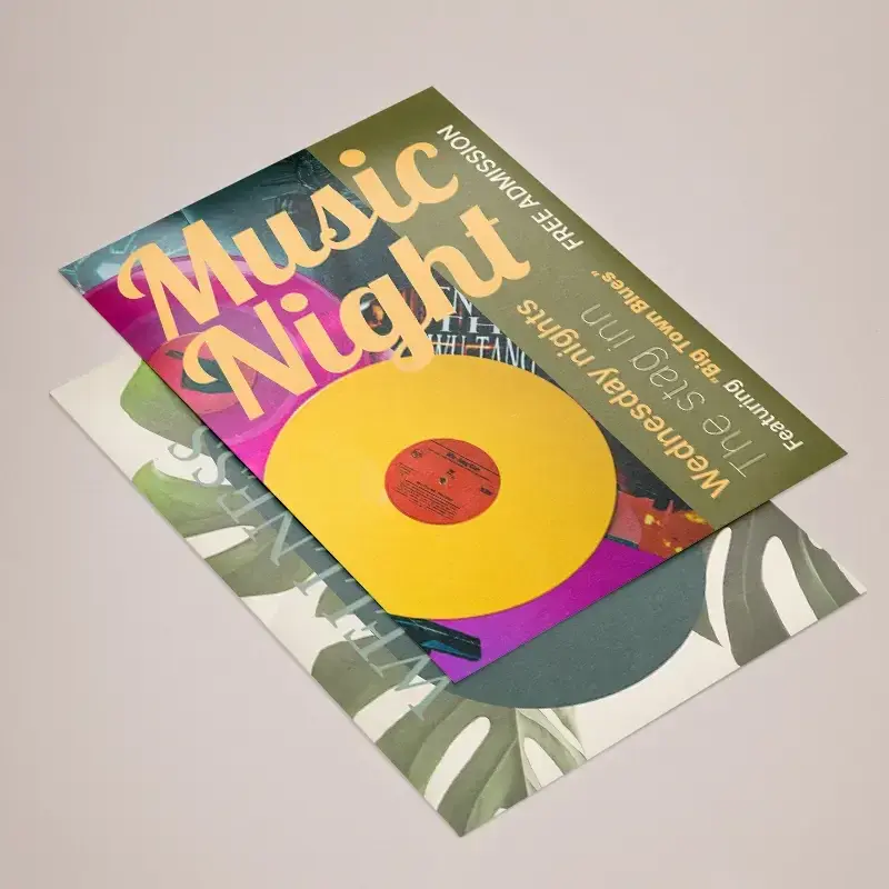 A5 flyer printing in Dorset on silk or uncoated stock, 150gsm to 350gsm — 148 x 210mm, single or double sided, from £27