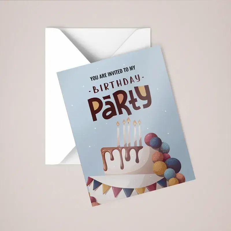 Invitation printing in Dorset — 350gsm silk board, A6/A5/Square, single or double sided, from £38