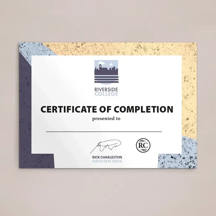 Certificate printing in Dorset — A4, 170gsm uncoated or 300gsm silk, from £35