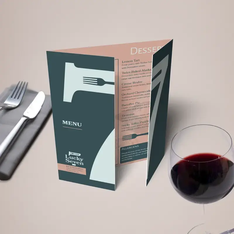 A4 folded leaflet printing, 6 page — gate fold, roll fold or Z fold, from £55