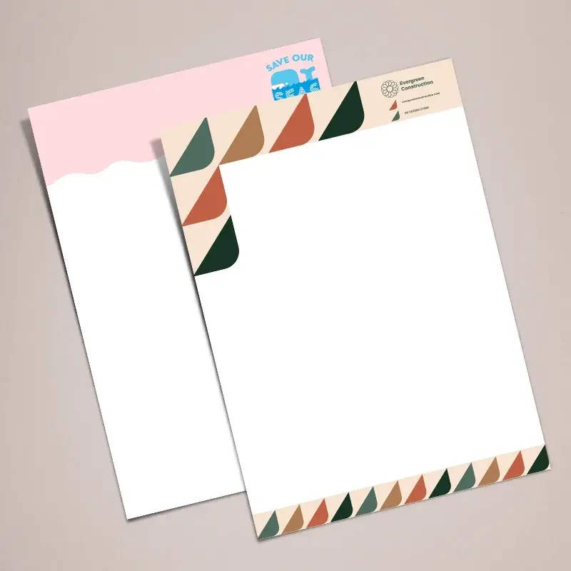 Recycled letterhead printing in Dorset — A4, 100gsm & 120gsm 100% recycled uncoated, free collection or tracked UK delivery, from £29