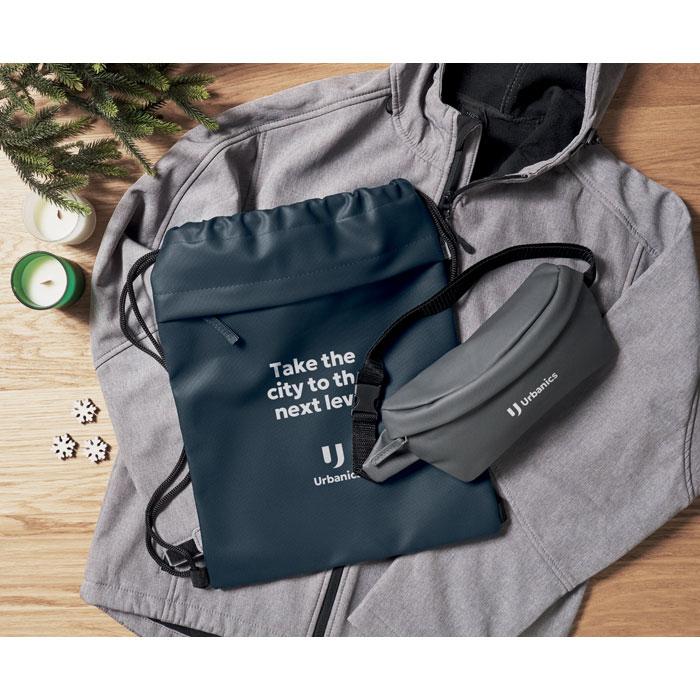 Drawstring Bag In 600D RPET printed with your logo — screen printing, from £300