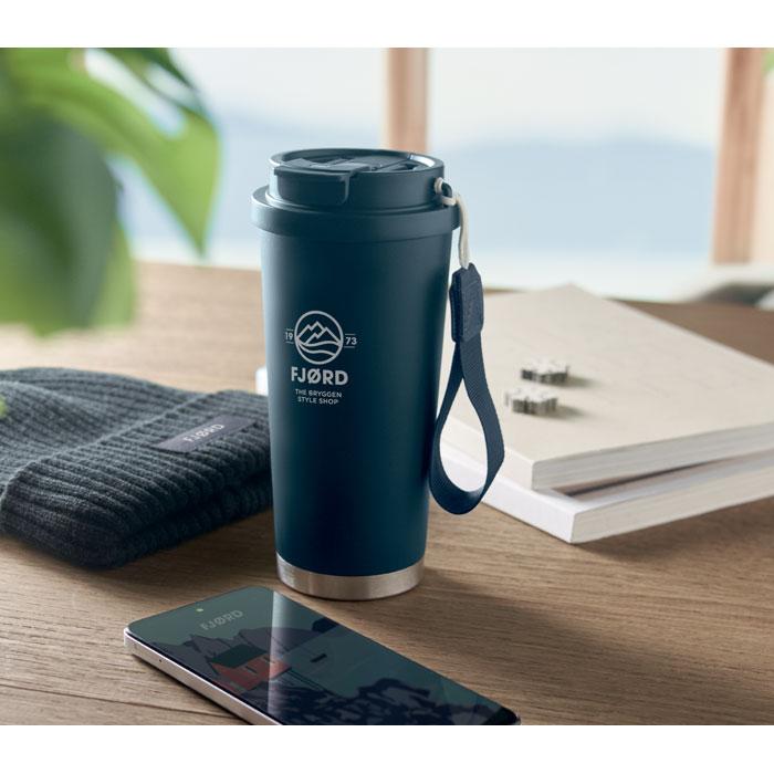 Double Wall Tumbler 500ml printed with your logo — round laser printing, from £507