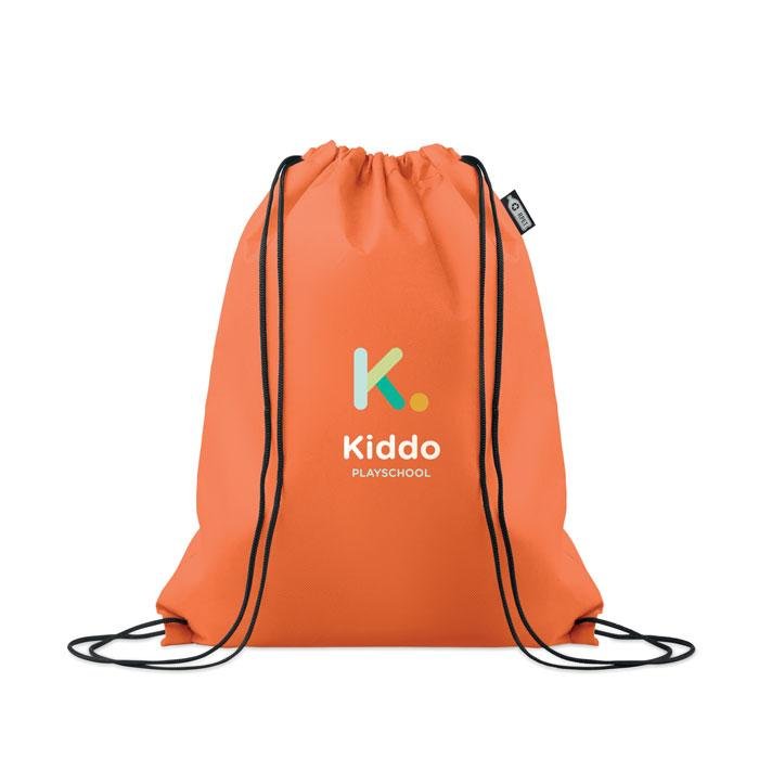 Drawstring Bag RPET Non-woven printed with your logo — screen printing, from £185