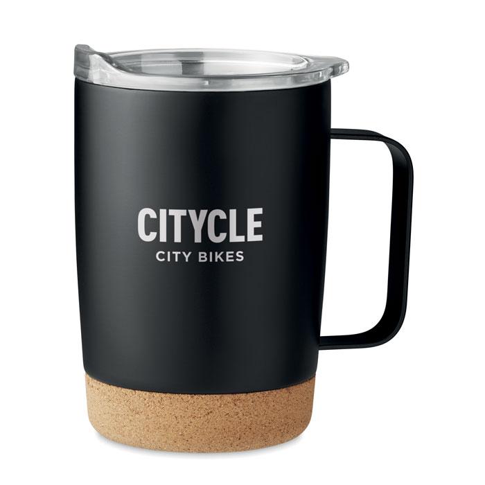 Double Wall Mug 300ml printed with your logo — round screen printing, from £618
