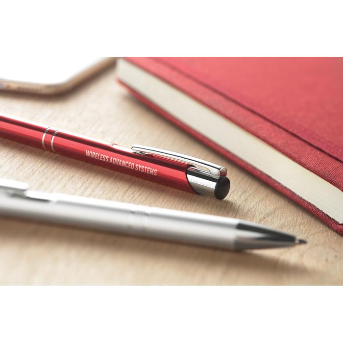 Recycled Aluminium Ball Pen printed with your logo — laser engraving, from £136