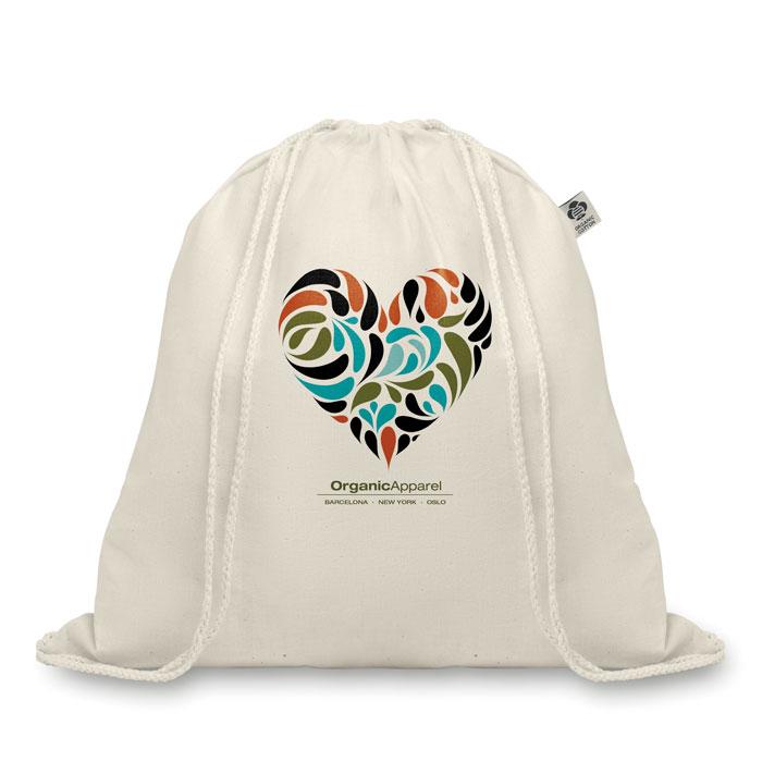 105g/m² Organic Cotton Bag printed with your logo — screen printing, from £245