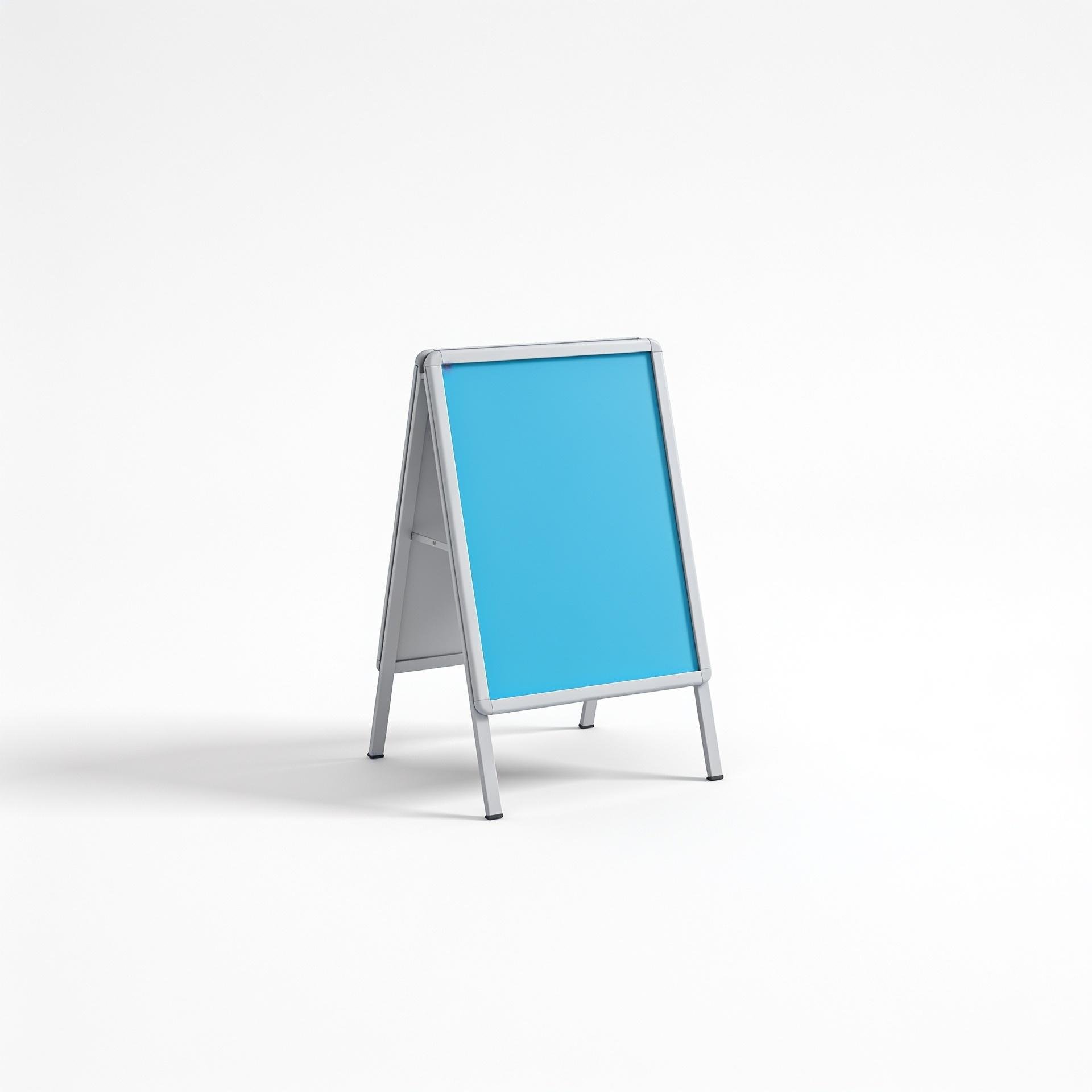 Pavement A-frame signs — durable forecourt signage with printed posters, from £42, printed &amp; delivered in Dorset.