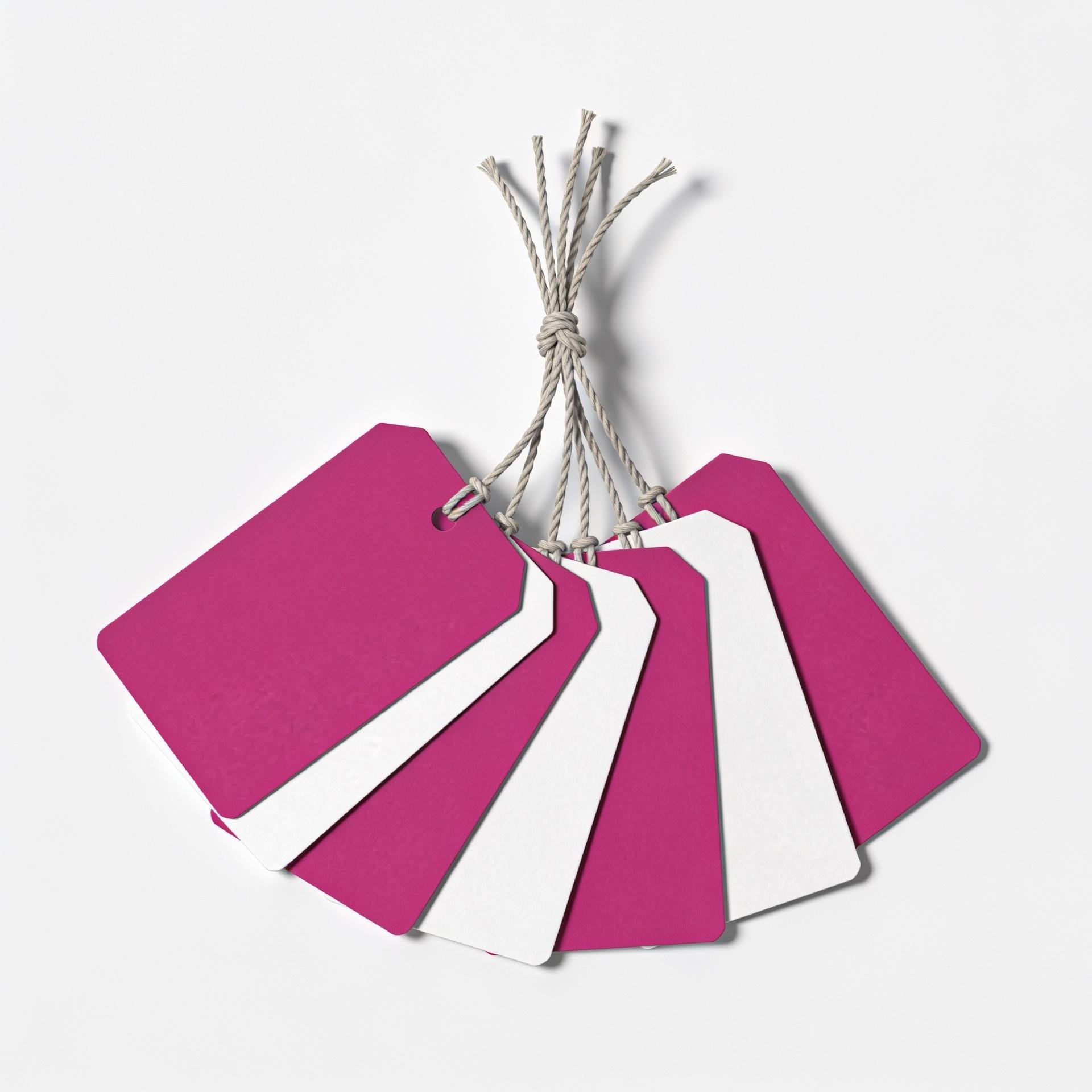 Custom printed gift tags — swing or parcel style, 85 × 55mm