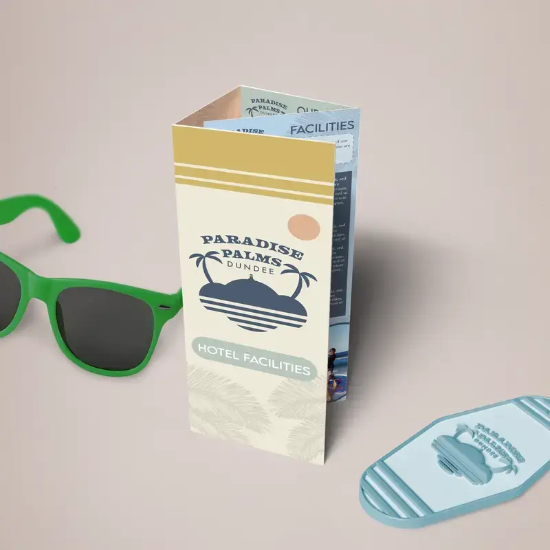 DL folded leaflet printing, 6 page — roll fold or Z fold, from £55