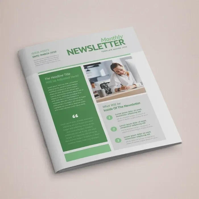 Saddle-stitched A5 booklet printing, 20 pages — 5 sizes A6 to A4, self-cover or silk cover upgrade, from £138