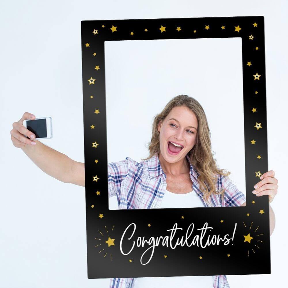 Selfie frame printing in Dorset — printed foam PVC, A1 and A0, hand-held event frames, from £45