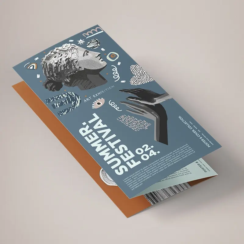 A4 folded leaflet printing, 4 page — half fold, from £55