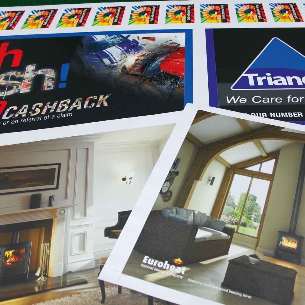Made-to-size printed vinyl graphics in Dorset — white or clear self-adhesive vinyl for windows, walls and panels, £35 per sq.m