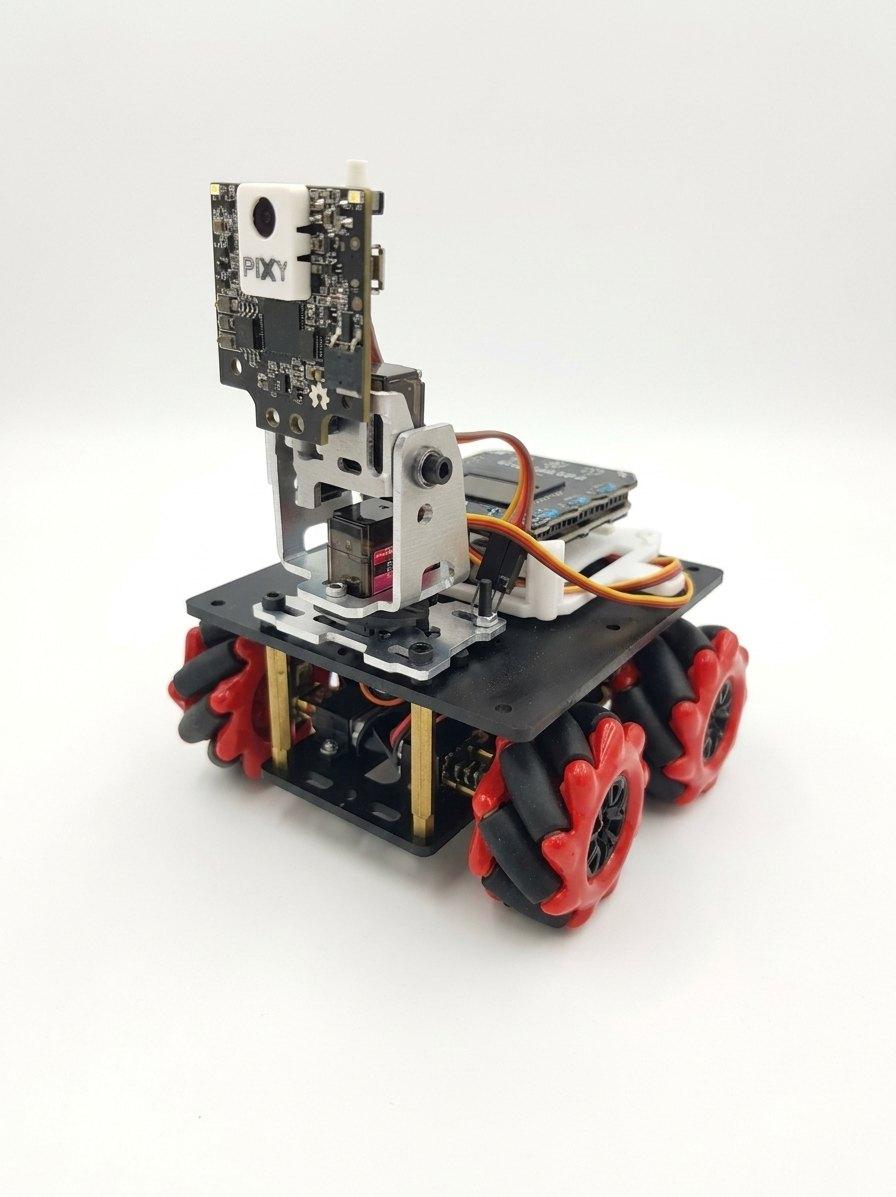 The 2-axis metal arm holding a Pixy camera, which is sold separately