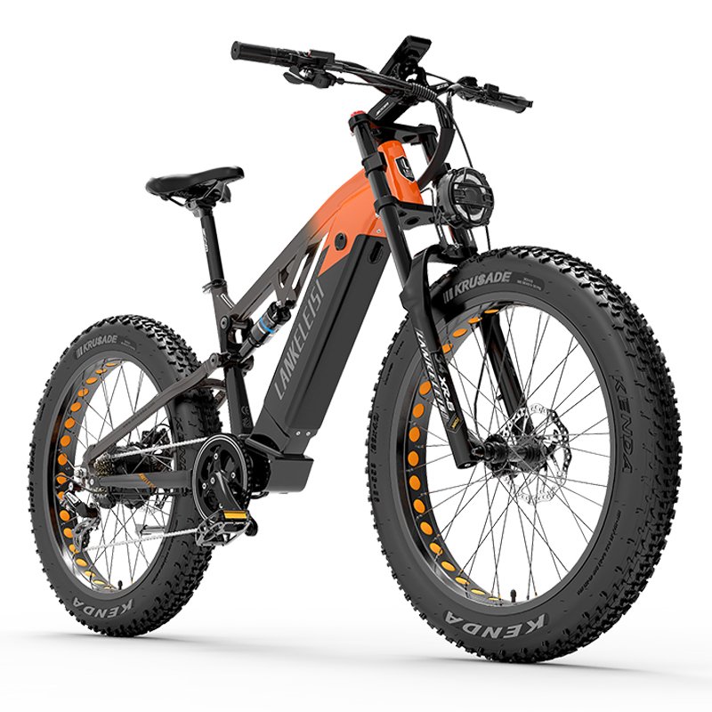 LANKELEISI RV800plus E-bike for Adult, 26 Inch Fat Tyre Mountain Bike