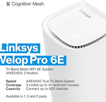 Linksys Velop Pro WiFi 6E Mesh System