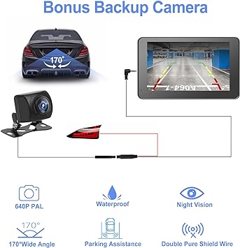 PASLDA Dash Mount Touchscreen Car Multimedia Player