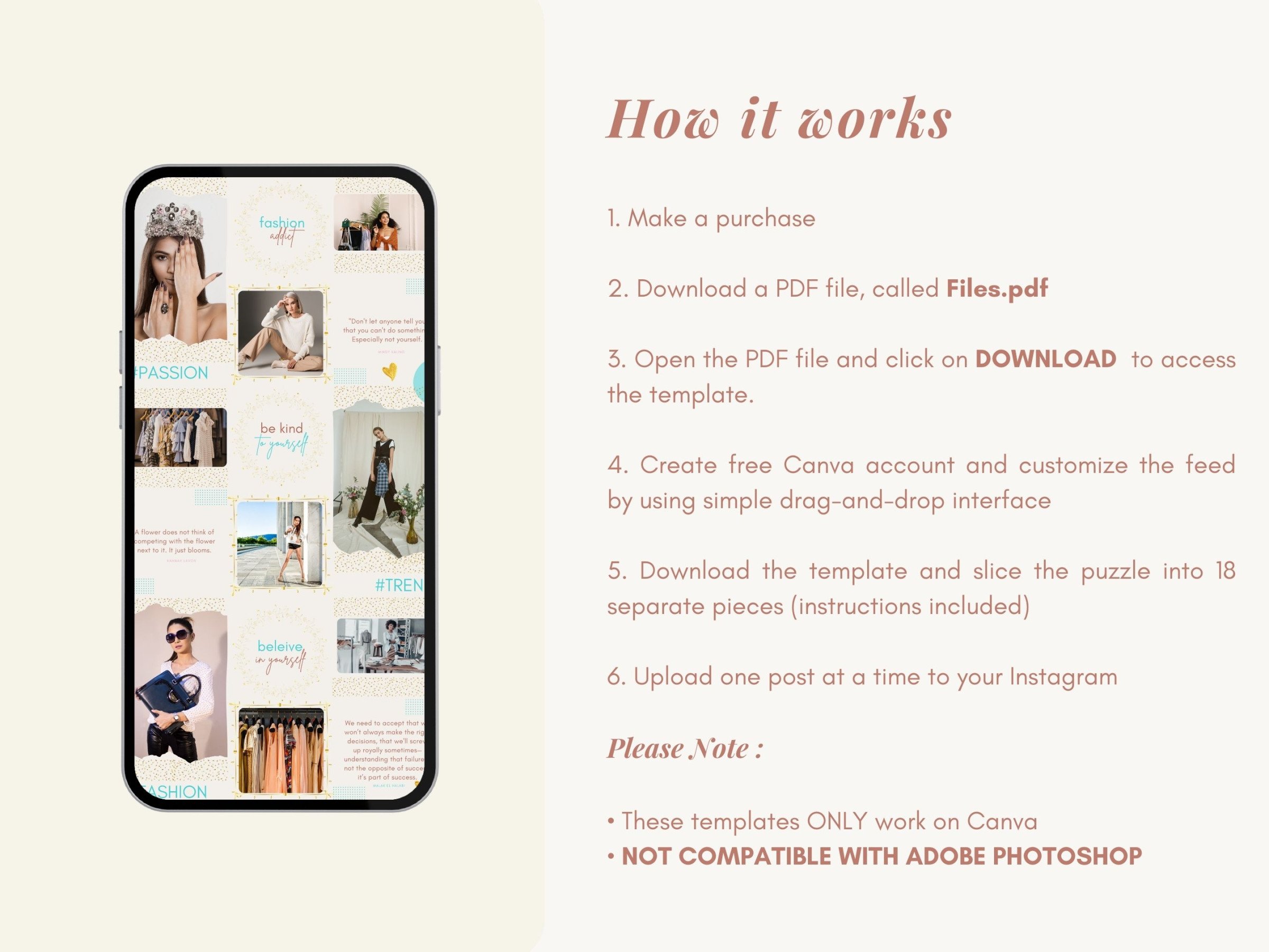 Images are not included in the template. Instead, you will find placeholdersβ¦