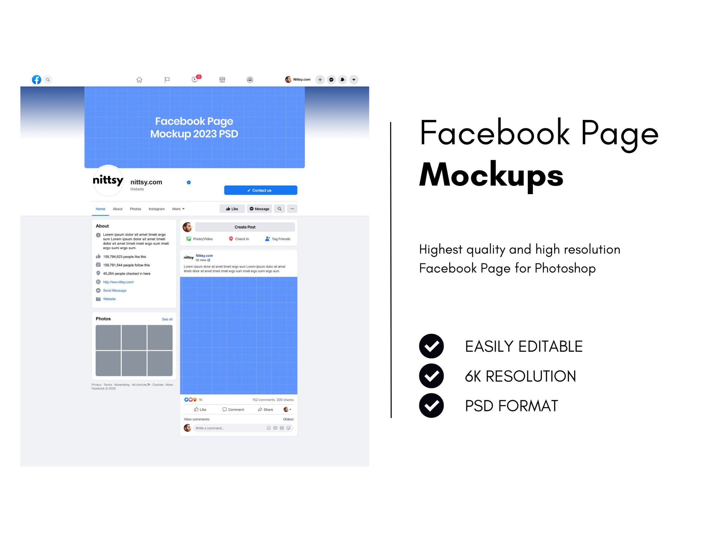 Facebook Page Mockup