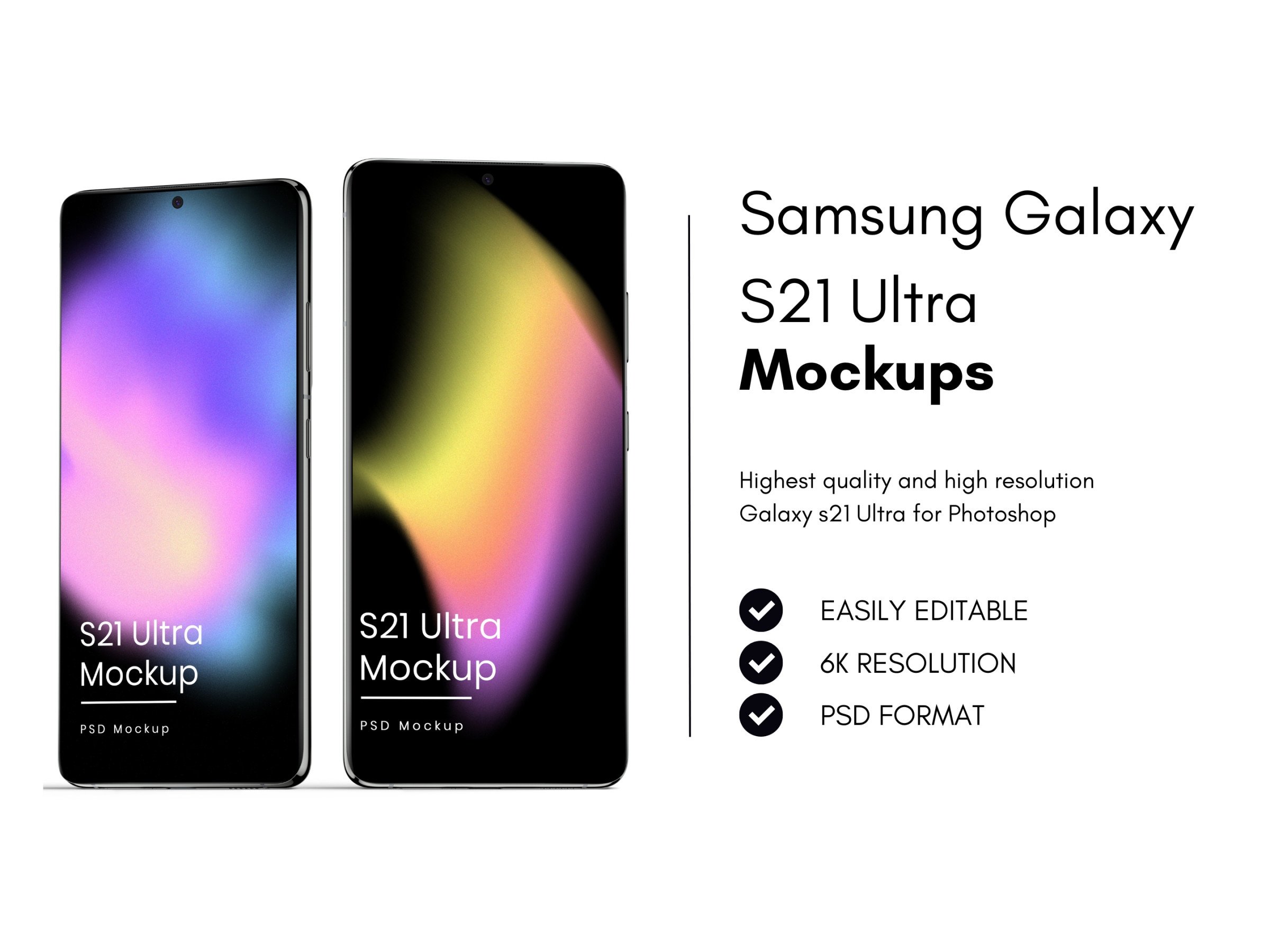 Samsung Galaxy S21 Ultra Mockups